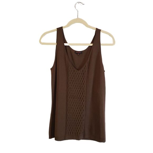 Escada Brown Knit Shell Size 42 - Picture 6 of 14